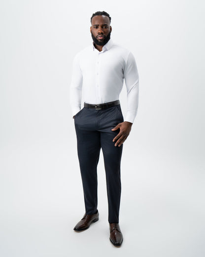 Athletic Fit Stretch Suit - Maroon, Navy, and Black Mini Check