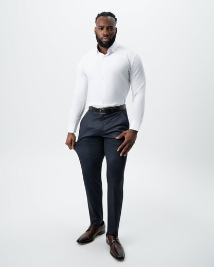 Athletic Fit Stretch Suit - Maroon, Navy, and Black Mini Check