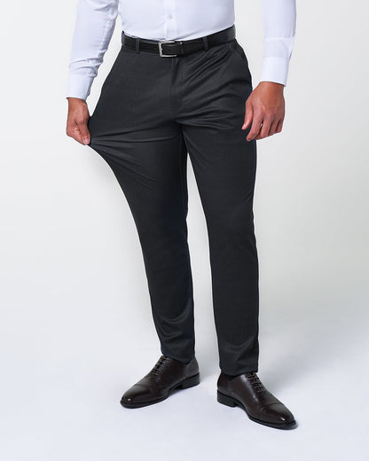 Athletic Fit Stretch Suit - Midnight Navy & Blue Microcheck