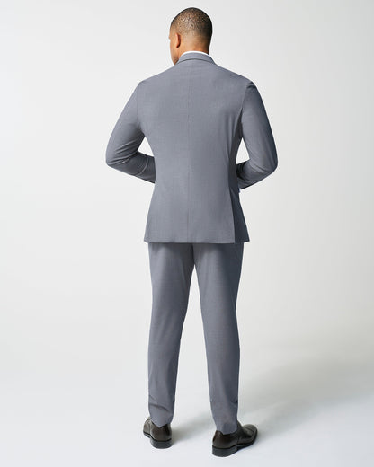 Athletic Fit Stretch Suit - Lightweight Heathered Smoked Grey