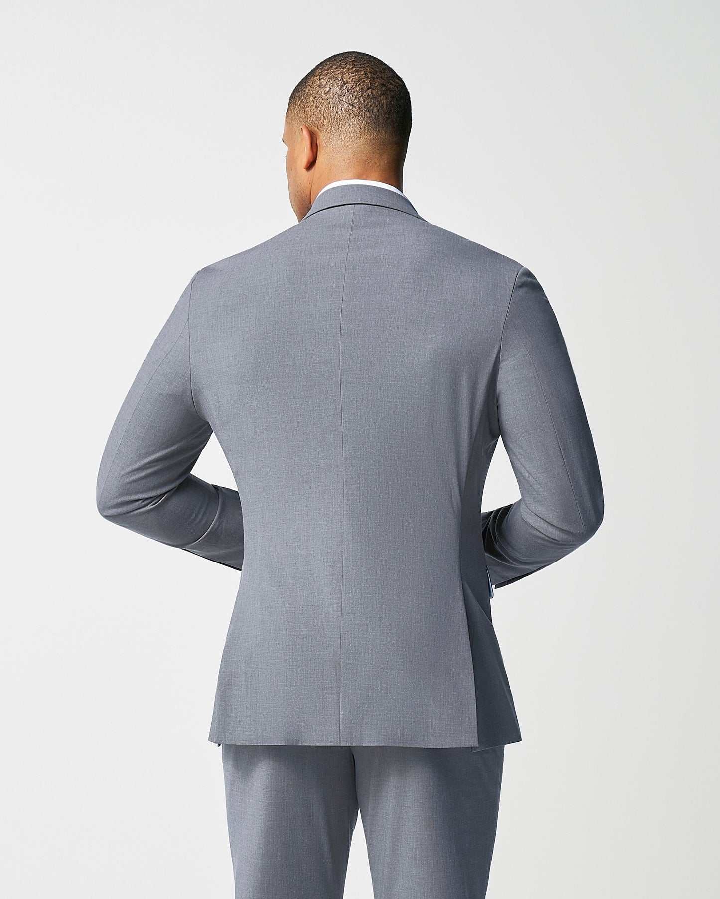 Athletic Fit Stretch Blazer - Lightweight Heathered Smoked Grey