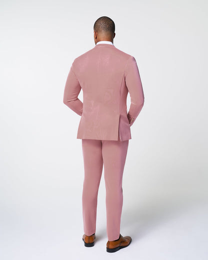 Athletic Fit Stretch Suit - Solid Rose