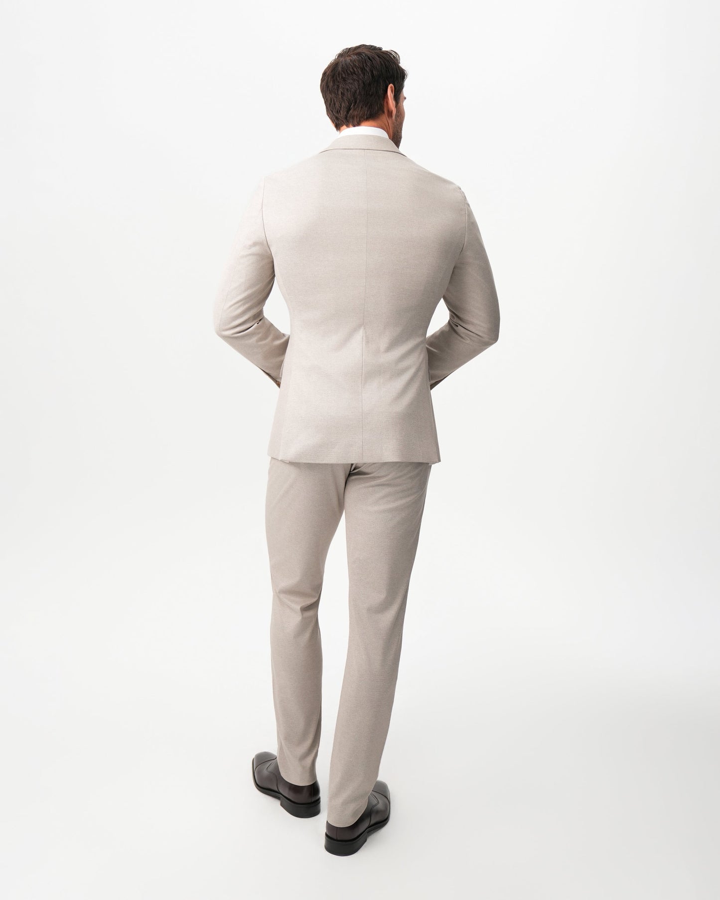 Athletic Fit Stretch Suit - Solid Tan