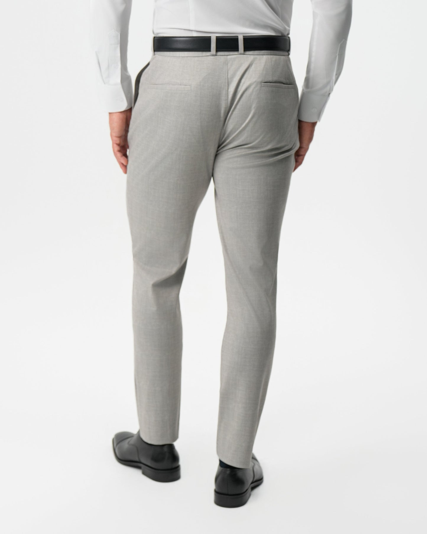 Athletic Fit Stretch Pants - Stone Crosshatch