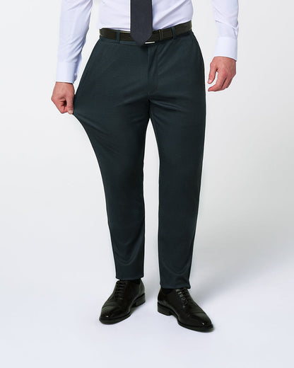 Athletic Fit Stretch Suit - Navy and Light Blue Microcheck
