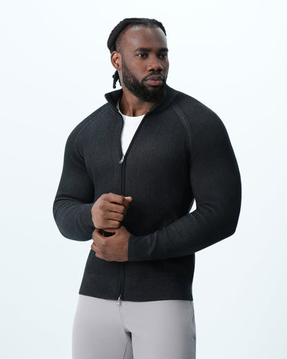 Mid-Weight Sweater Bomber - Black