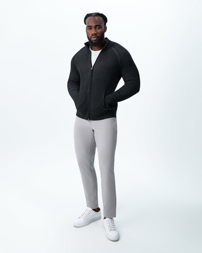 Mid-Weight Sweater Bomber - Black