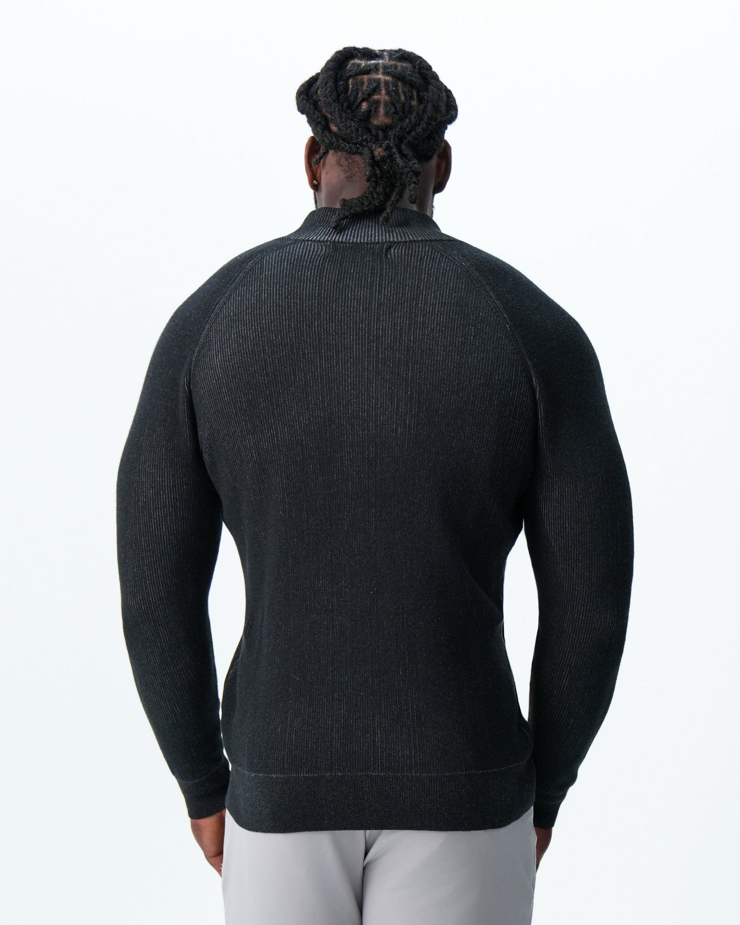 Mid-Weight Sweater Bomber - Black