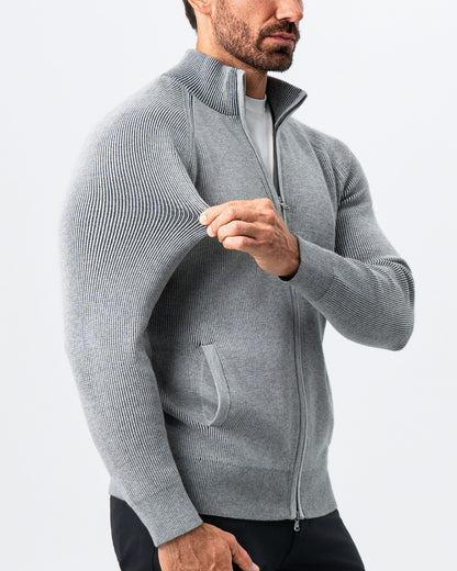 Mid-Weight Sweater Bomber - Grey