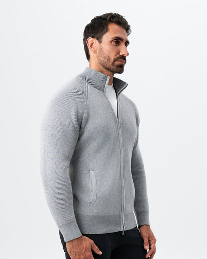 Mid-Weight Sweater Bomber - Grey