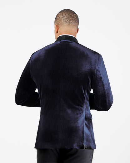 Athletic Fit Stretch Tuxedo Jacket - Navy Velvet
