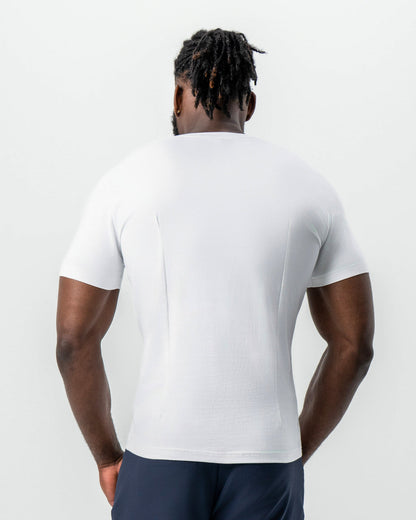"The Taylor" White Short Sleeve Crewneck