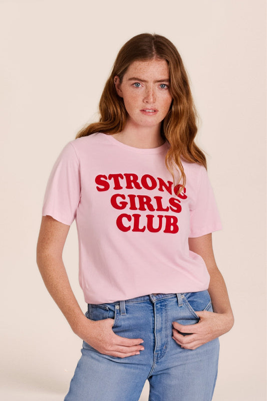 Strong Girls Club Slogan TShirt - Pink