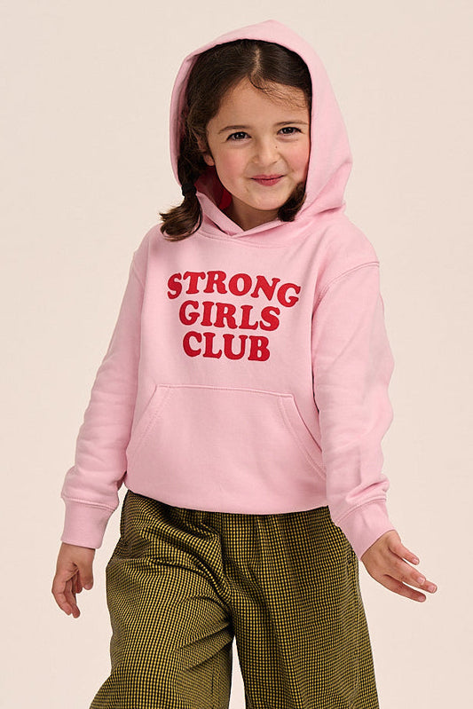 Strong Little Girls Club Hoodie - Pink